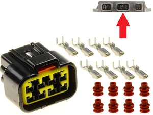 8 Way CDI ECU csatlakozó csatlakozó motorkerékpárhoz