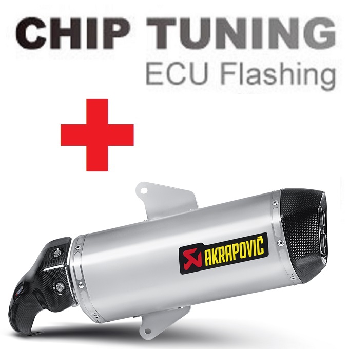 Gilera GP800 / Aprilia SRV850 2008-2019 Nagyteljesítményű ECU Flash Tuning + Akrapovic S-A8SO2-HWSS (3. szakasz)