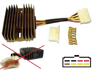 Carr1271 Kawasaki KLF400 MOSFET feszültségszabályozó rektiváló