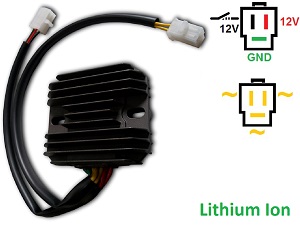 Carr164-Li-Honda CX500 Suzuki VS800 MOSFET feszültségszabályozó egyenirányító (31600-415-008, SH232-12, Shindengen)-Lítium-ion