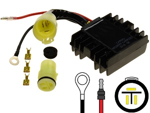 Carr203 Mercury Yamaha 75HP 80HP 90HP 100HP MOSFET feszültségszabályozó egyenirányító (SH758AA, 804278, 804278A12)