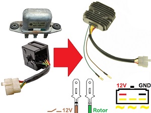 Carr241 - Honda CB MOSFET feszültségszabályozó rotorrotor1