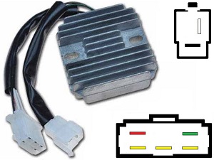 Carr331 - Kawasaki KZ750 MOSFET feszültségszabályozó egyenirányító (Rotor -2)