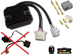 Carr354 -XS - Yamaha XS250 XS400 XS500 MOSFET feszültségszabályozó egyenirányító