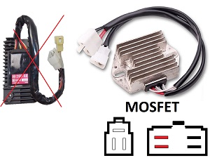 Carr361 - Yamaha XVZ MOSFET feszültségszabályozó egyenirányító