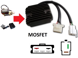 Carr381 - Yamaha XS MOSFET feszültségszabályozó egyenirányító