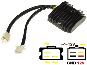 Carr20471-Kawasaki Z1300 MOSFET feszültségszabályozó egyenirányító (SH230-12, Sh530-12 Shindengen)
