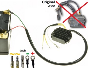 Carr511 - Ducati Moto Guzzi 2 FASE MOSFET feszültségszabályozó egyenirányító