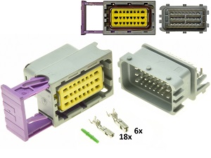 24 Way ECU CDI ECM Motorcyle Csatlakozó Szürke - Férfi nő teljes 211PC249S8005