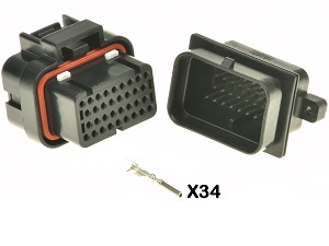 Moto Guzzi IAW 34 WAY ECU CDI ECM Ducati Monster Dashboard Motorcyle Csatlakozó készlet