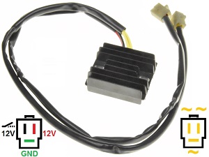 CARR101NX -LI - Honda NX250 MOSFET feszültségszabályozó -egyenirányító lítium -ion - LIFEPO4 LFP