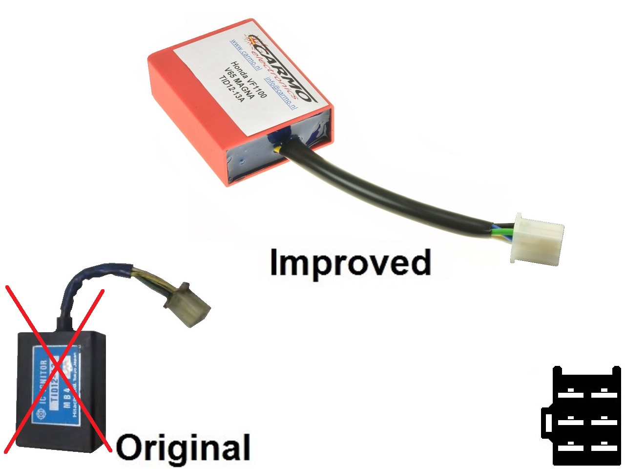 Honda VF1100 V65 Magna Igniter gyújtásmodul CDI TCI Box (MB4, TID12-13A)