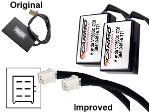 HONDA VT500 V30 árnyék gyújtógátlási modul CDI TCI Box (MF5, 131100-355) (2X)