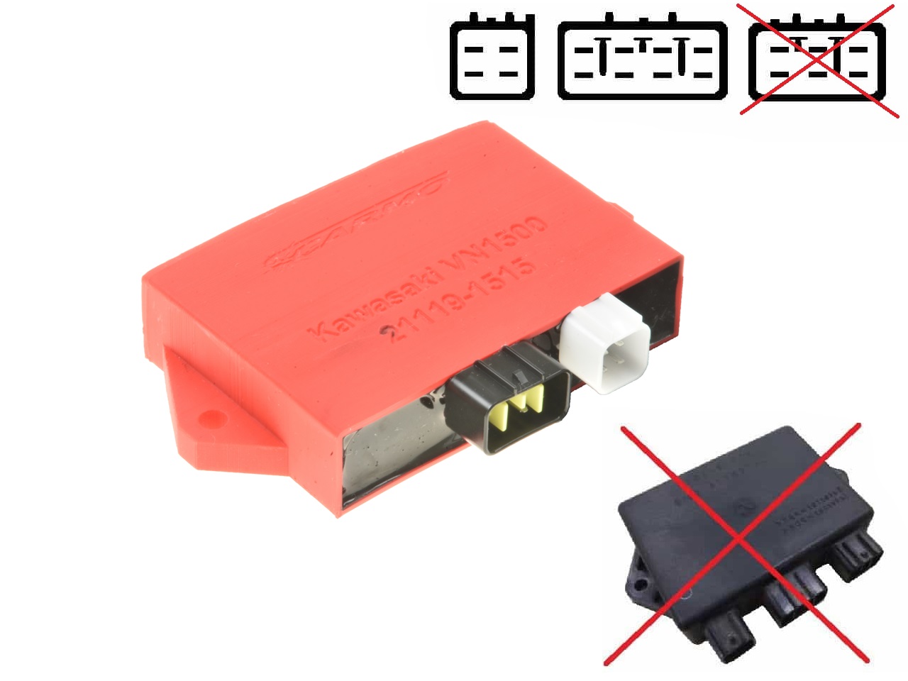 Kawasaki vn1500 vulcan gyújtógátlási modul CDI TCI Box 21119-1515 J4T08774