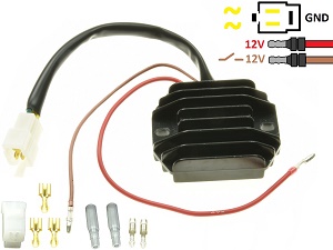 Carr511Z - Kawasaki Z250 Z440 Z650 Z750 - 2 FASE MOSFET feszültségszabályozó egyenirányító SH221-12