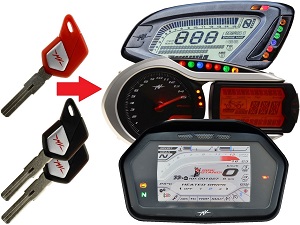 MV AGUSTA programozás 3X TransPonder Chip Key →egység