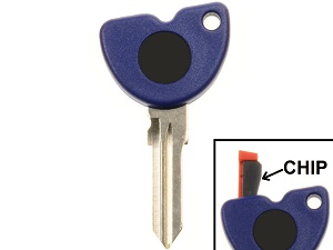 Piaggio Vespa Gilera Chip Key + Chip (PIA-1B004020, PIA-573960)