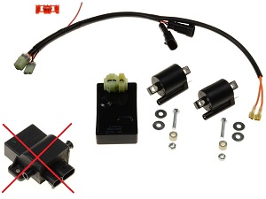 Javított Polaris 600 700 Sportsman Igniter gyújtásmodul CDI TCI Box-SET (4010785, 4010696)