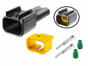 RFW-2P090-M SET-Férfi motorkerékpár-csatlakozó 2 pólus