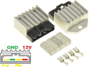 Shindengen SH653-12, SH635-12, SH610-12, SH636A-12, SH580-12 feszültség regulátor + pultdugó teljes