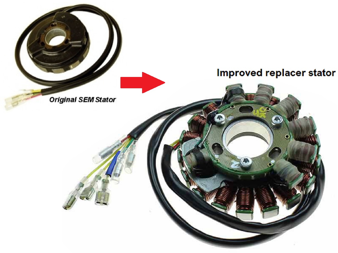 ST5525L - Aprilia 125 KTM 250 300 350 360 380 Husqvarna Sem Lighting & Ignition Stator