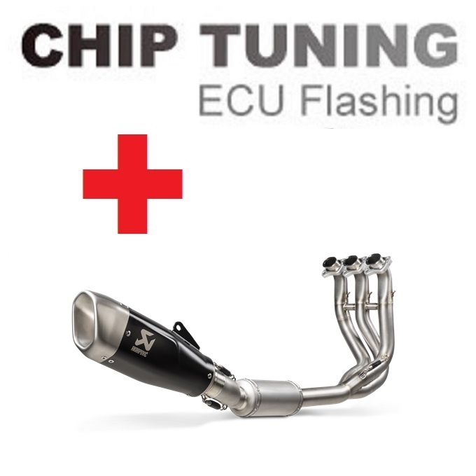 Triumph Trident 660 2021-Today nagyteljesítményű ECU Flash Tuning+Akrapovic S-T6R1-CQTBL (3. szakasz)
