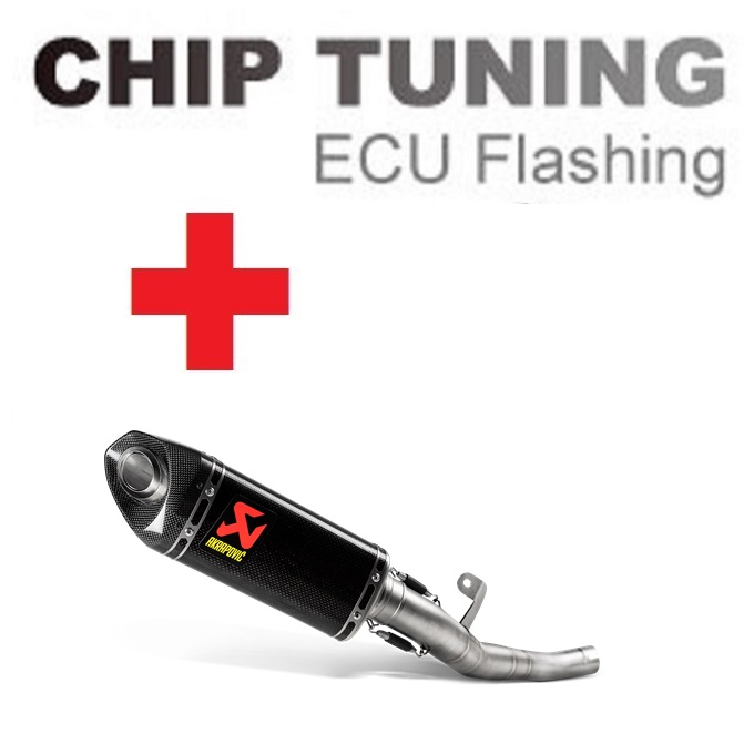 Triumph Street Triple 765 S / R / Rs 2017-2019 Nagyteljesítményű ECU Flash Tuning+Akrapovic S-T7SO2-APC (3. szakasz)