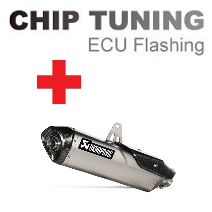 Triumph Tiger 850/900 2020-Today nagyteljesítményű ECU Flash Tuning+Akrapovic S-T9SO3-HRT (3. szakasz)