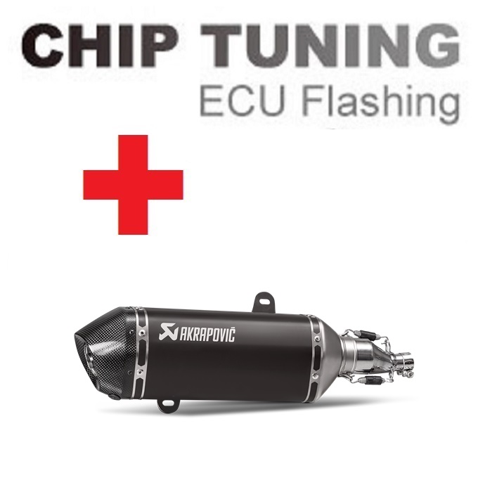 Vespa GTS 125 2021-Today nagyteljesítményű ECU Flash Tuning+Akrapovic S-VE125SO2-HZBL (3. szakasz)