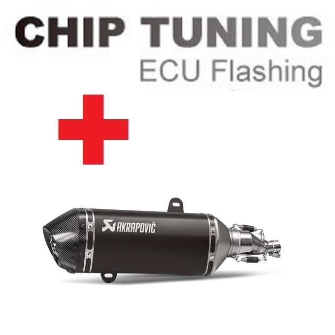Vespa GTS 125 2017-2020 nagyteljesítményű ECU flash hangolás+Akrapovic S-VE125SO1-HZBL (3. szakasz)