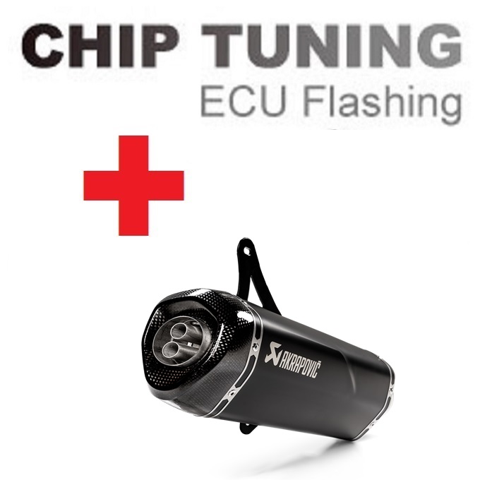 Vespa GTS / GTV 2005-2020 nagyteljesítményű ECU flash hangolás+Akrapovic S-VE3SO9-HRSSBL (3. szakasz)