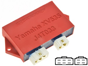 YAMAHA XV535 VIRAGO IGRITITION MODUL CDI TCI BOX (J4T033, 3BT-00XV535 Virago gyújtógomb TCI CDI doboz (J4T033)