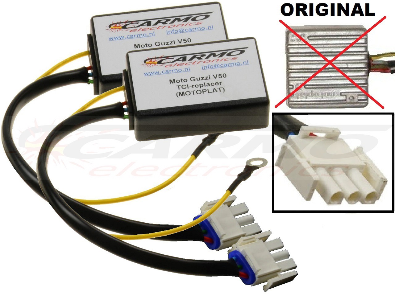 Motoplat Moto Guzzi V50 NATO gyújtógátló modul CDI TCI Box (2x) - Motoplat 9635105 - Kattintásra bezárul