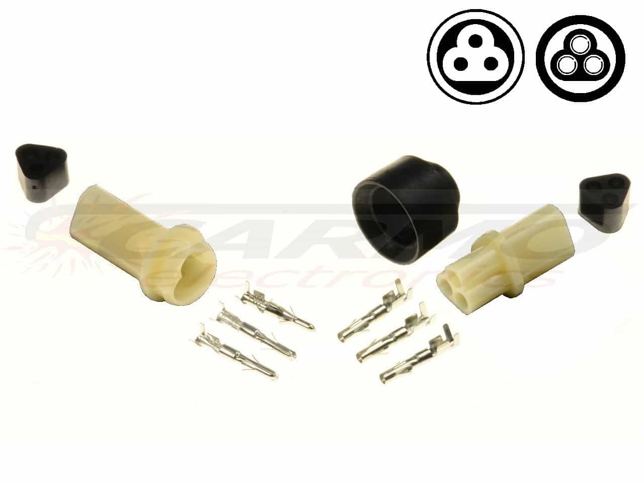 3 tűs YPC lezárt csatlakozókészlet - Off Road Bike Connector - Kattintásra bezárul