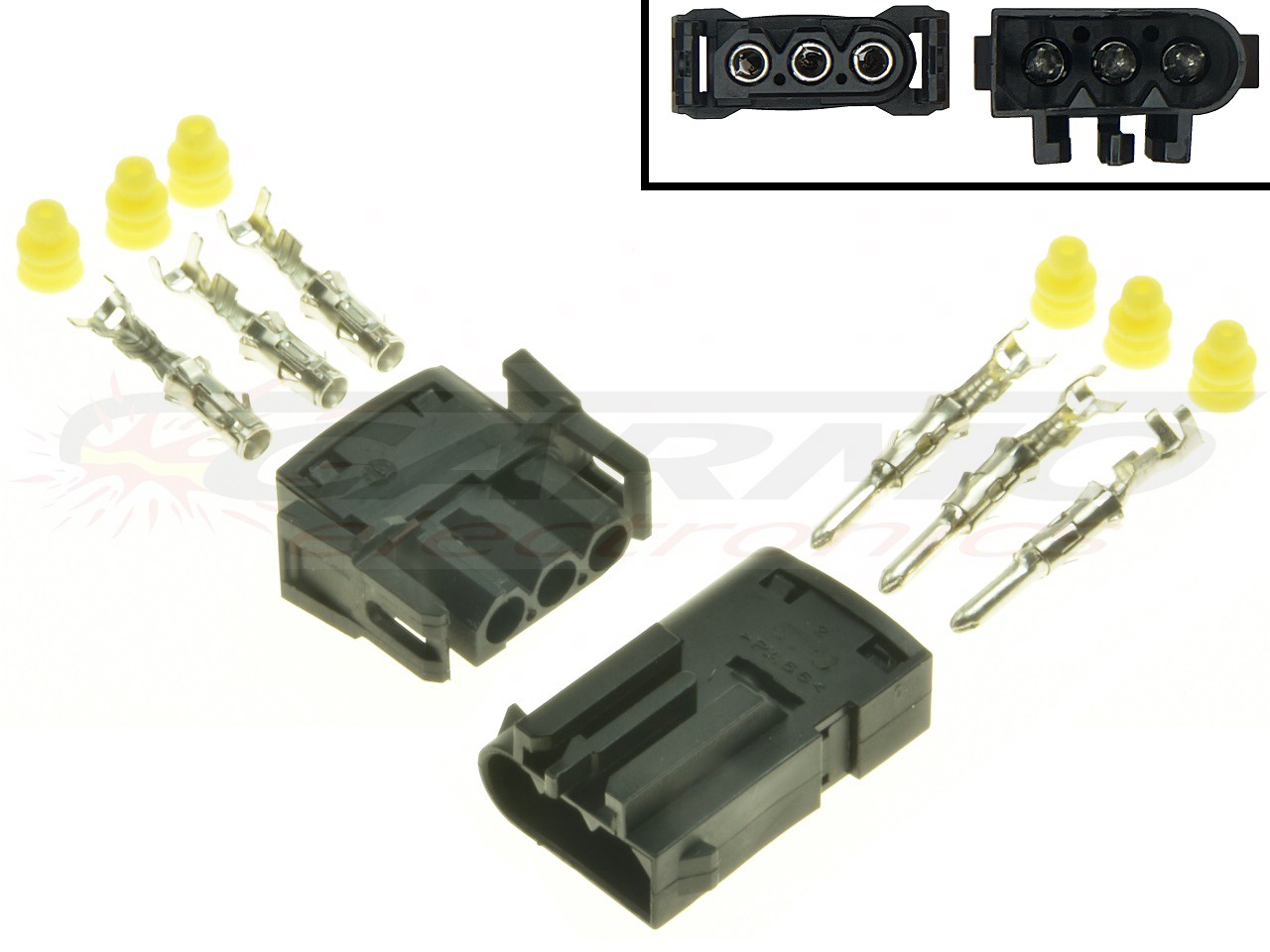 BMW C400 F650 F700 F800 feszültségszabályozó egyenirányító csatlakozókészlet (AMP 1-828817-1, BMW 1378114, PA66) - Kattintásra bezárul