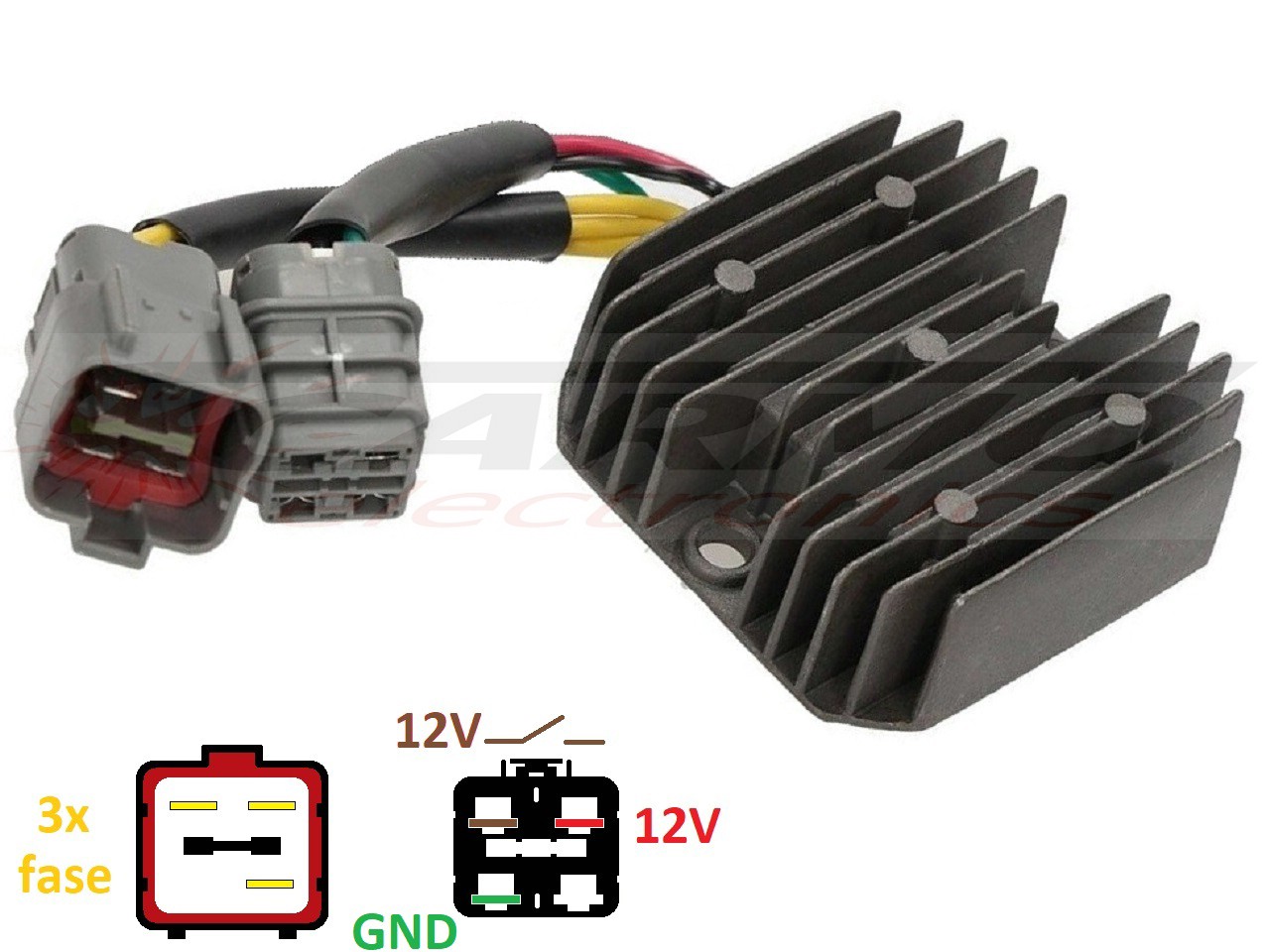 Carr691griz Yamaha Grizzly 300 - MOSFET feszültségszabályozó egyenirányító - Kattintásra bezárul