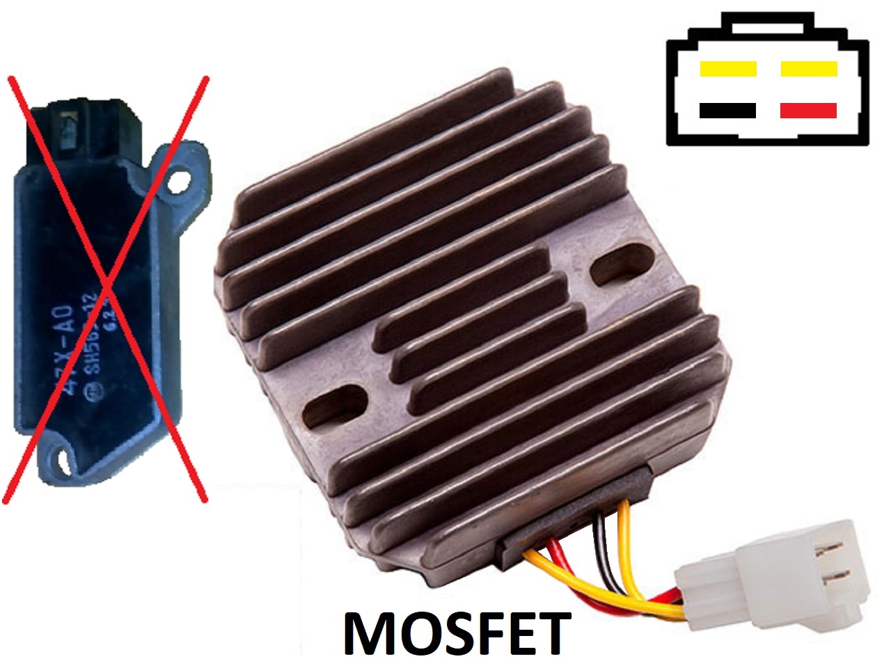 Carr421 - Yamaha 2 FASE MOSFET feszültségszabályozó egyenirányító - Kattintásra bezárul