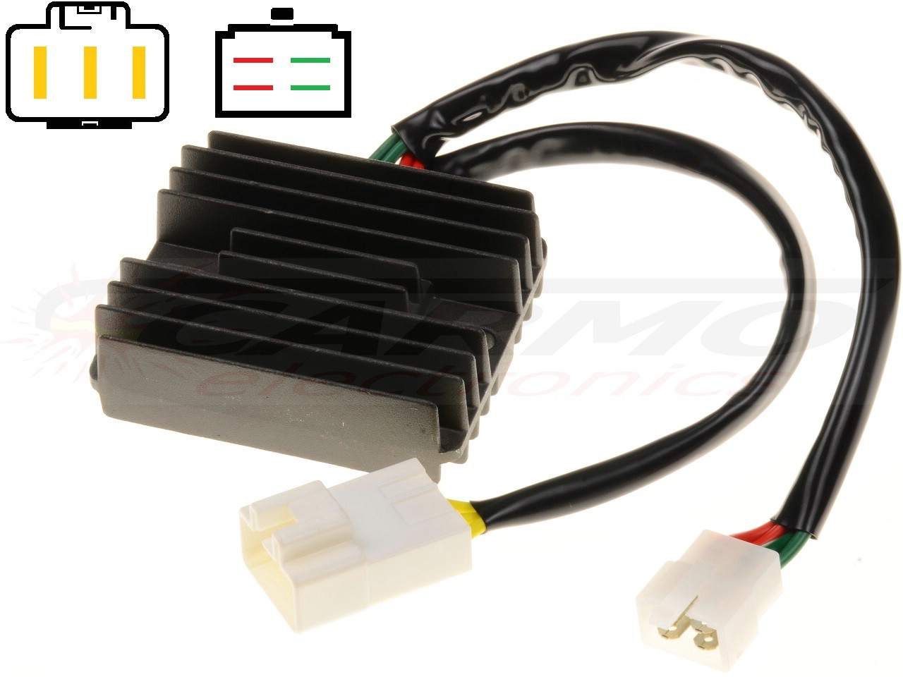 Carr434mg Moto Guzzi Vespa Piaggio MOSFET feszültségszabályozó egyenirányító - Kattintásra bezárul