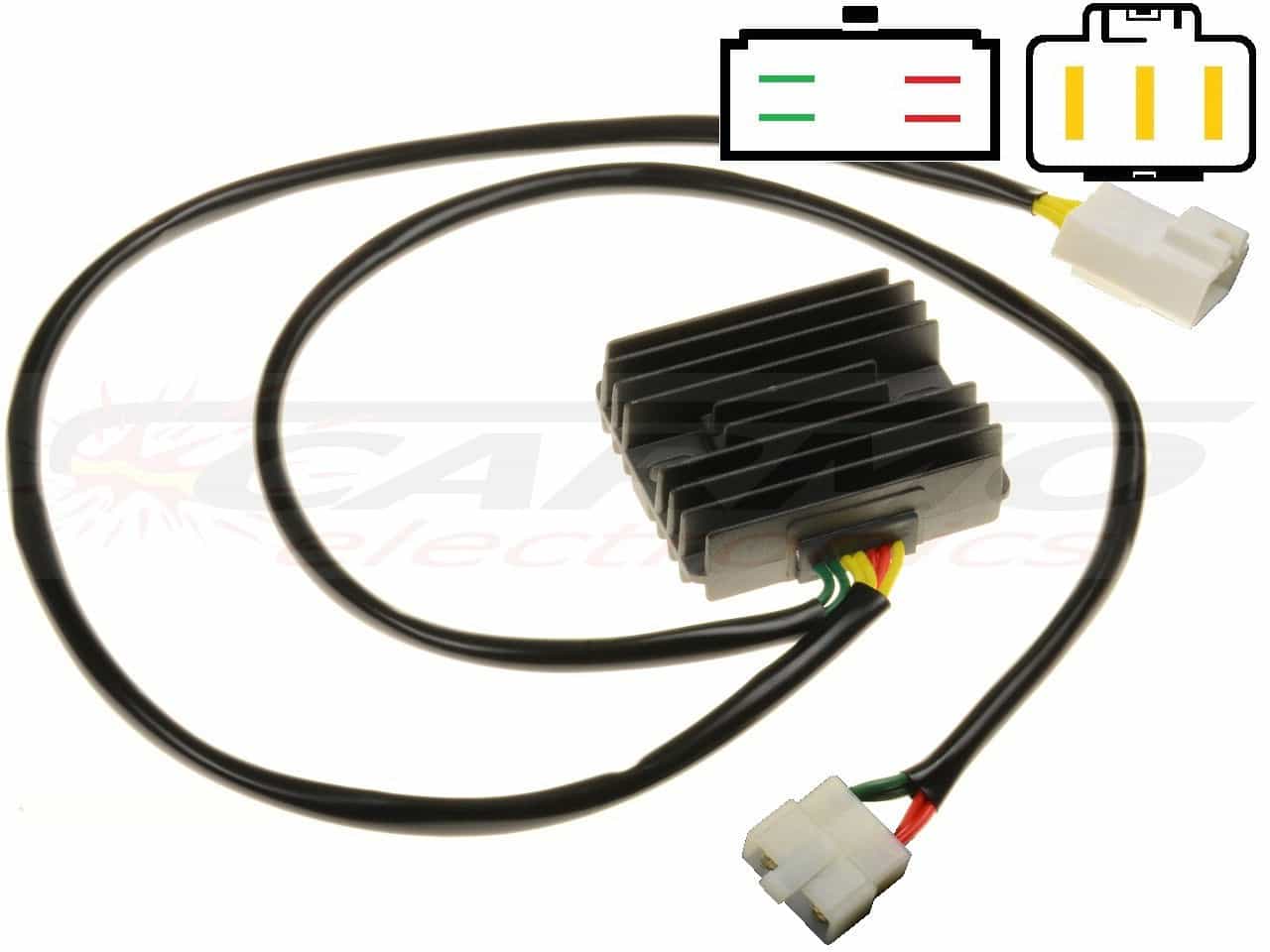 Carr691 75 cm -es ólom Honda CBR600 MOSFET feszültségszabályozóval - Kattintásra bezárul