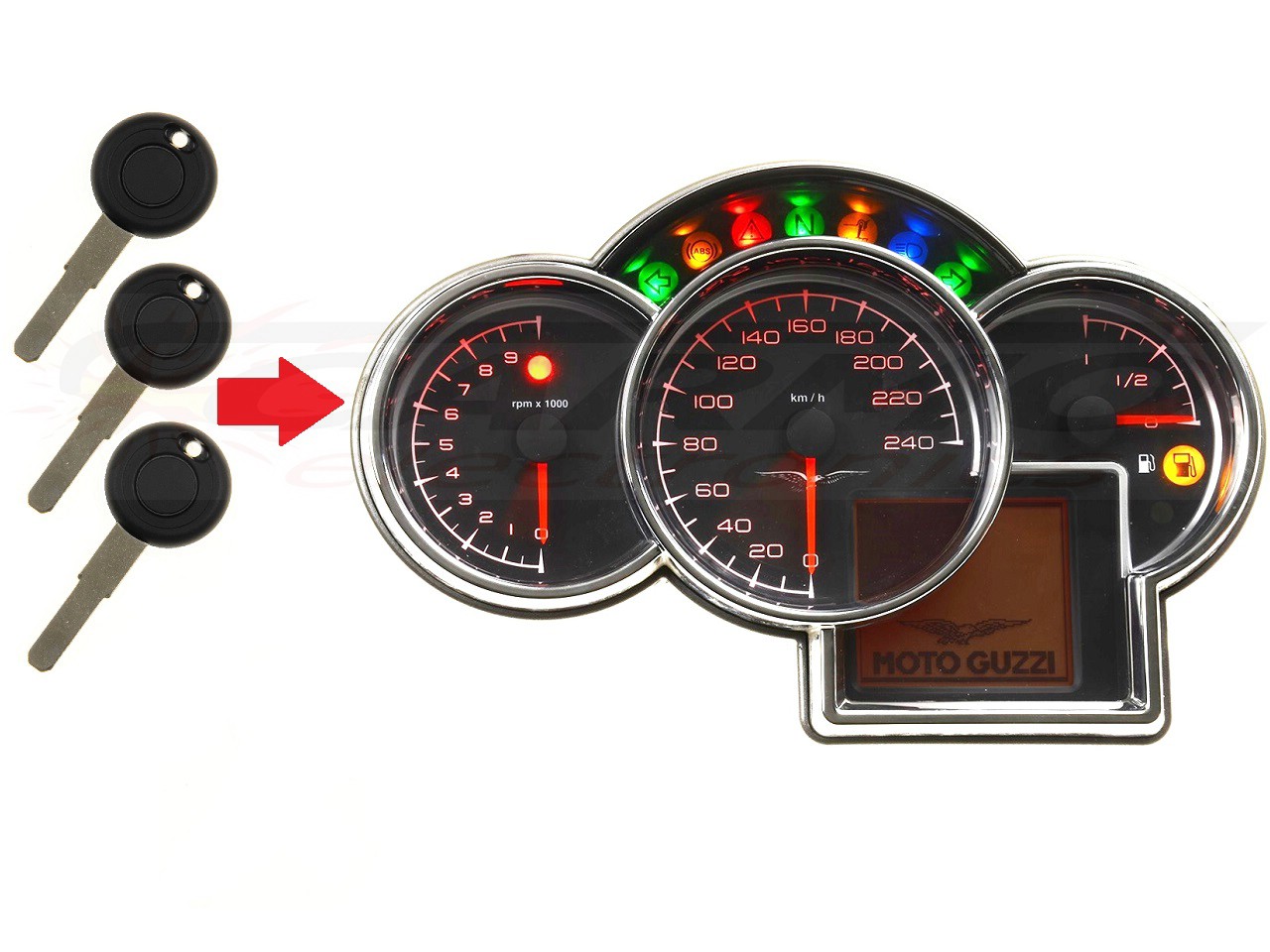 Moto Guzzi 3X Transponder Key Programming →műszerfal - Kattintásra bezárul