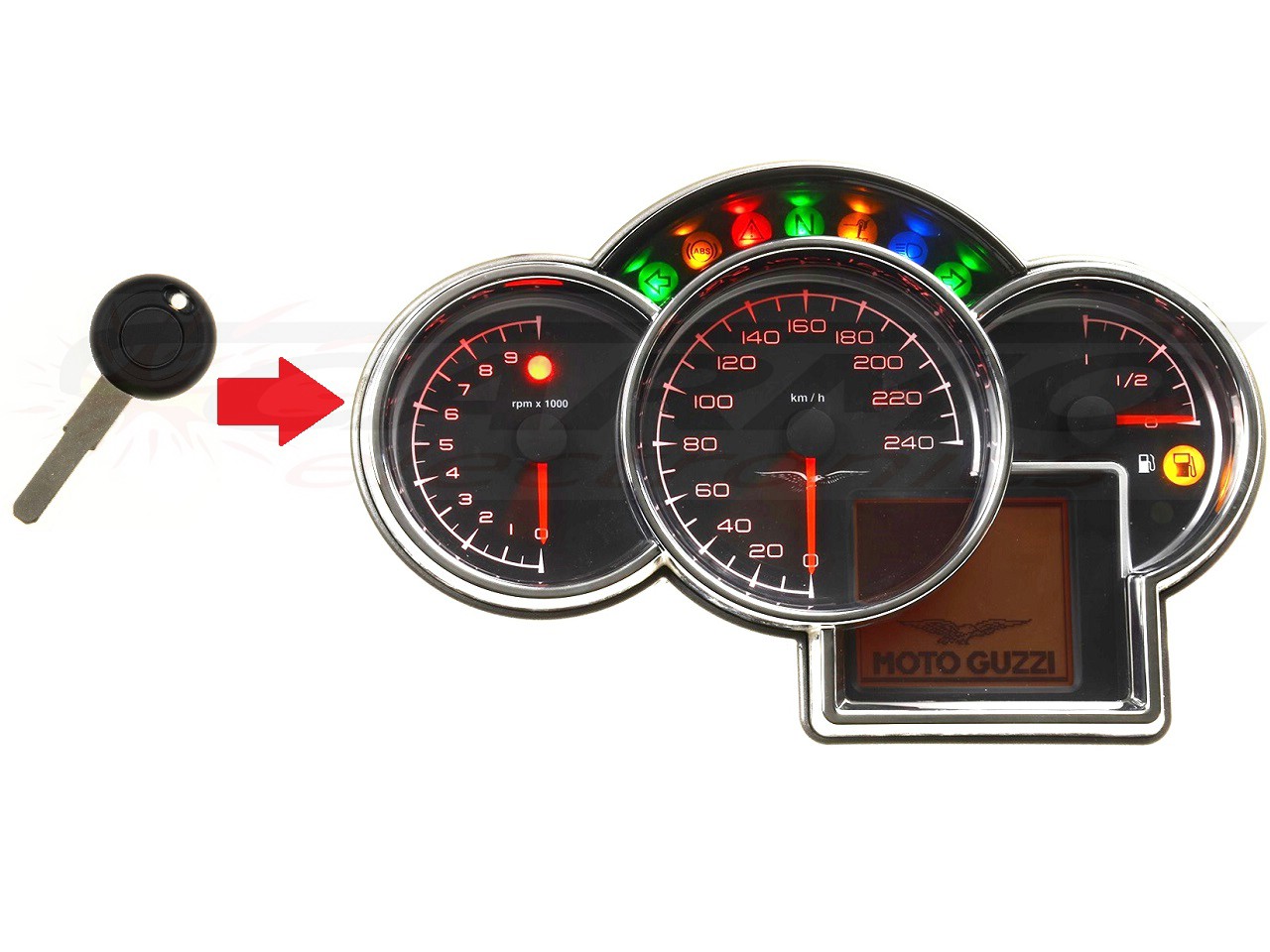 Moto Guzzi 1x Transponder Key Programming →műszerfal - Kattintásra bezárul