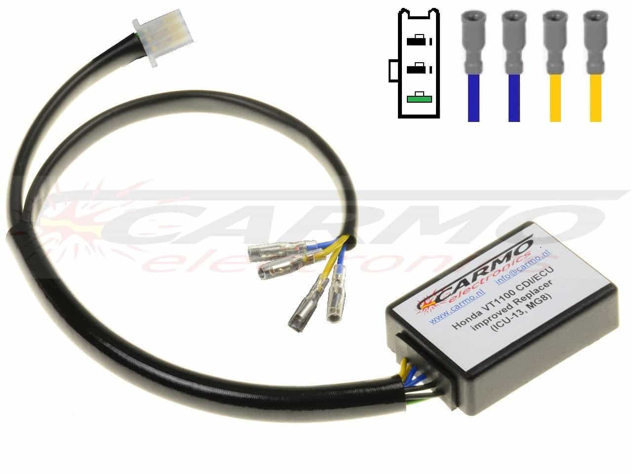 Honda VT1100 gyújtógátlási modul CDI TCI doboz (ICU-13 MG8 / 30420-MG8-005) - Kattintásra bezárul