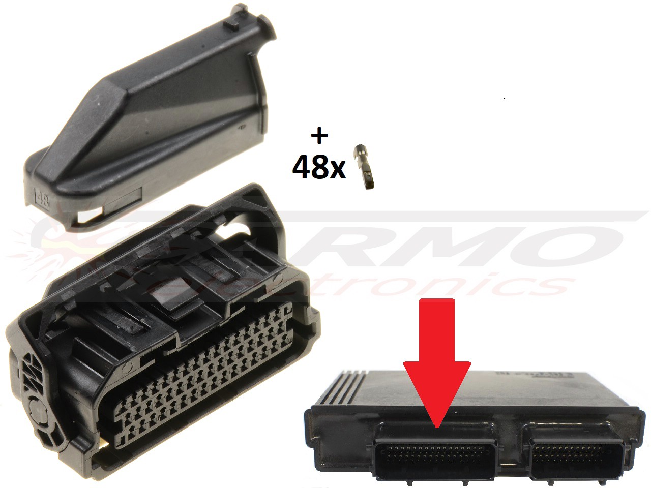 48 pólus szuperikus csatlakozó KTM ECU ECM Computer 61341031 Csatlakozó - Kattintásra bezárul