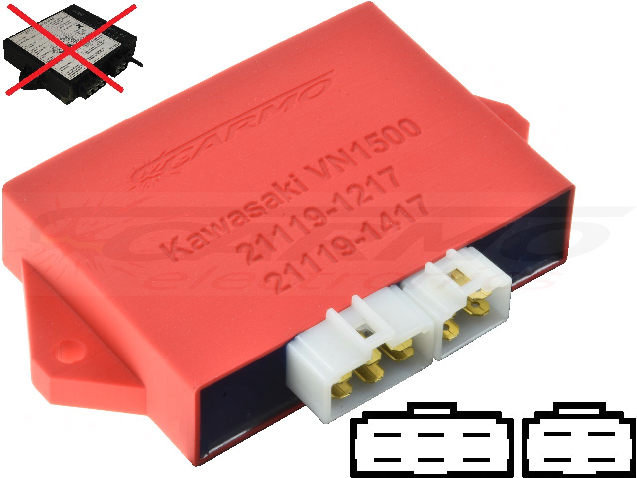 Kawasaki VN1500 gyújtásgyújtás CDI TCI Box 21119-1217 21119-1417 - Kattintásra bezárul