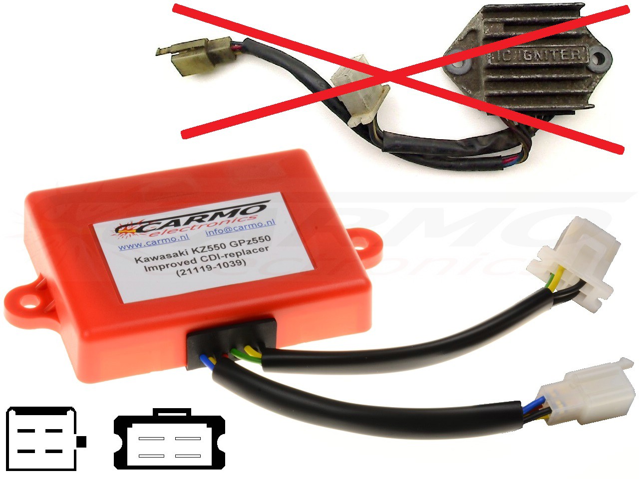 Kawasaki KZ550 ZR550 ZR400 CDI IC IGRITITER 21119-1039 gyújtás - Kattintásra bezárul