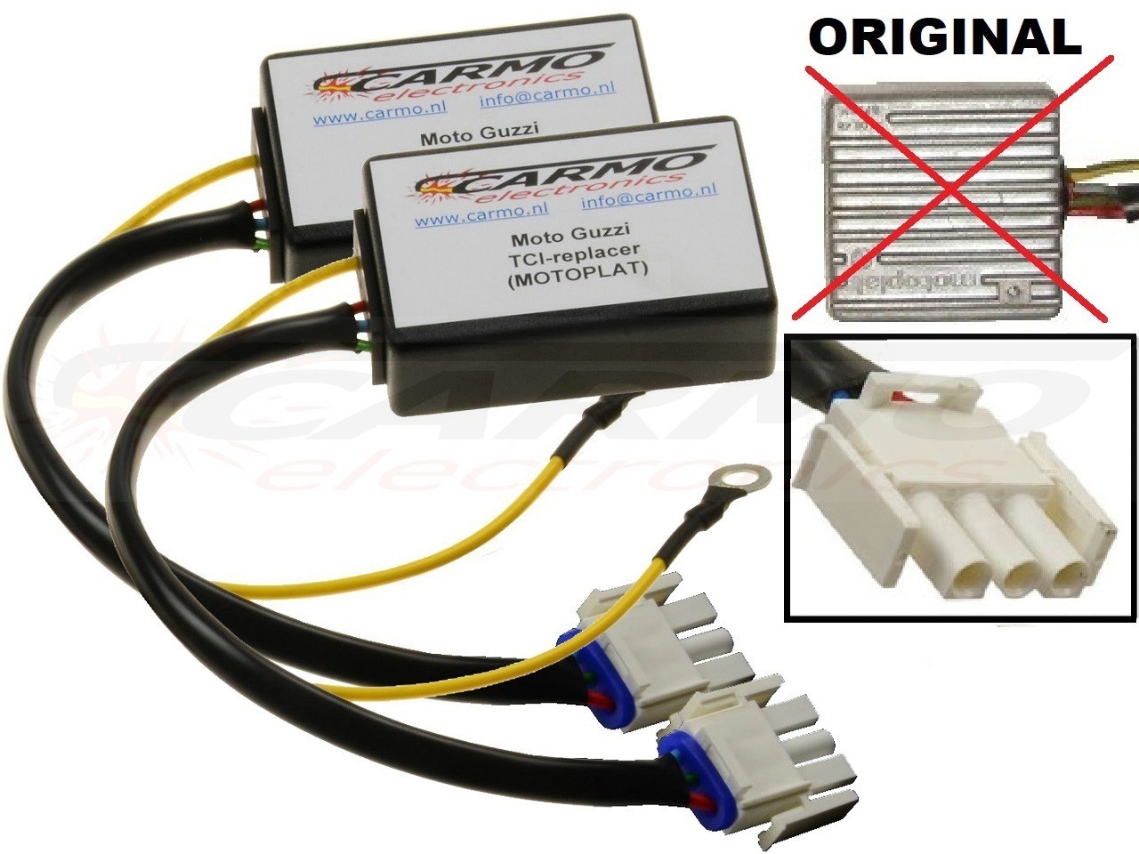 Motoplat Moto Guzzi Kalifornia 3 gyújtógyújtó modul CDI TCI Box (2X) - Motoplat 9635103 - Kattintásra bezárul