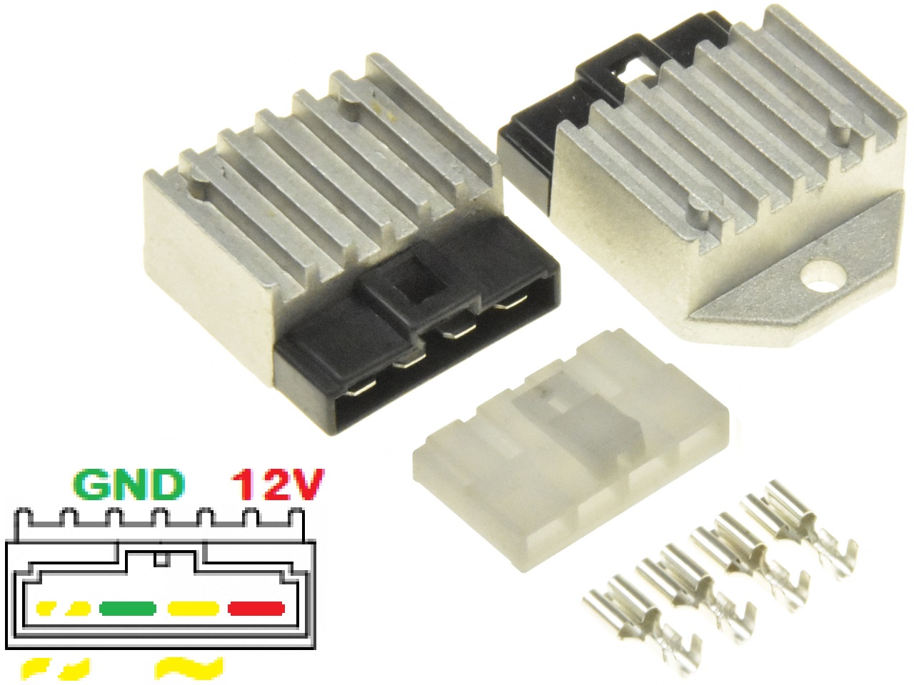 Shindengen SH653-12, SH635-12, SH610-12, SH636A-12, SH580-12 feszültség regulátor + pultdugó teljes - Kattintásra bezárul
