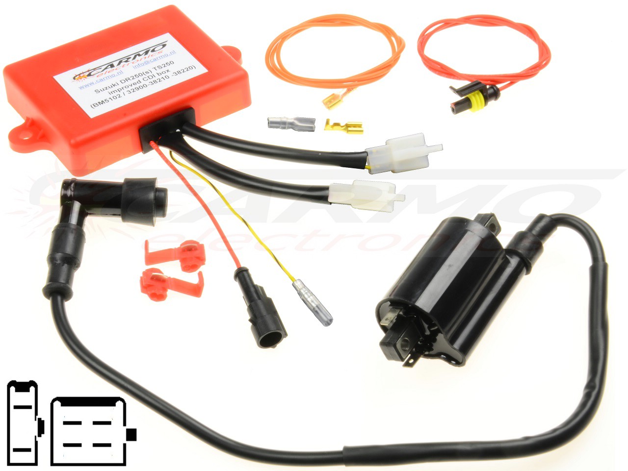 Suzuki DR250 DR250S CDI gyújtó BM5102 32900-38210 32900-38220 - Kattintásra bezárul