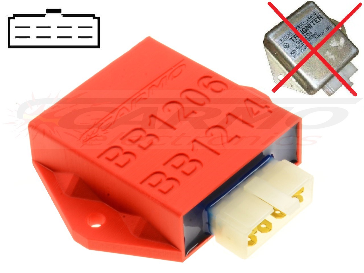 Suzuki GN450 GS450 Igniter gyújtásmodul CDI TCI Box (BB1206, BB1214, 32900-44420) - Kattintásra bezárul
