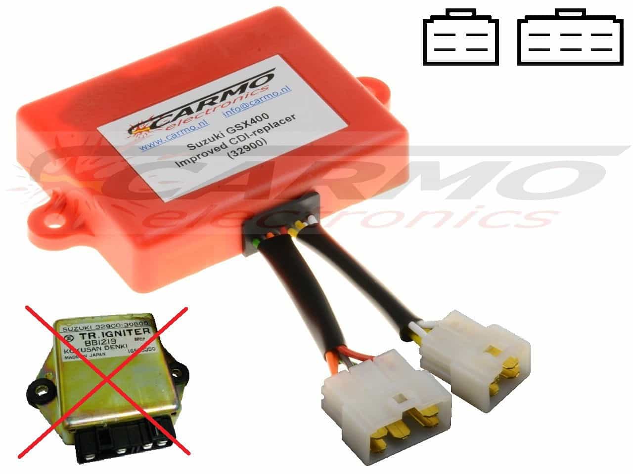Suzuki GSXR400 GSX400X Impulse Igniter gyújtásmodul CDI TCI Box (BB1219, 32900-30B00, 32900-32B10) - Kattintásra bezárul